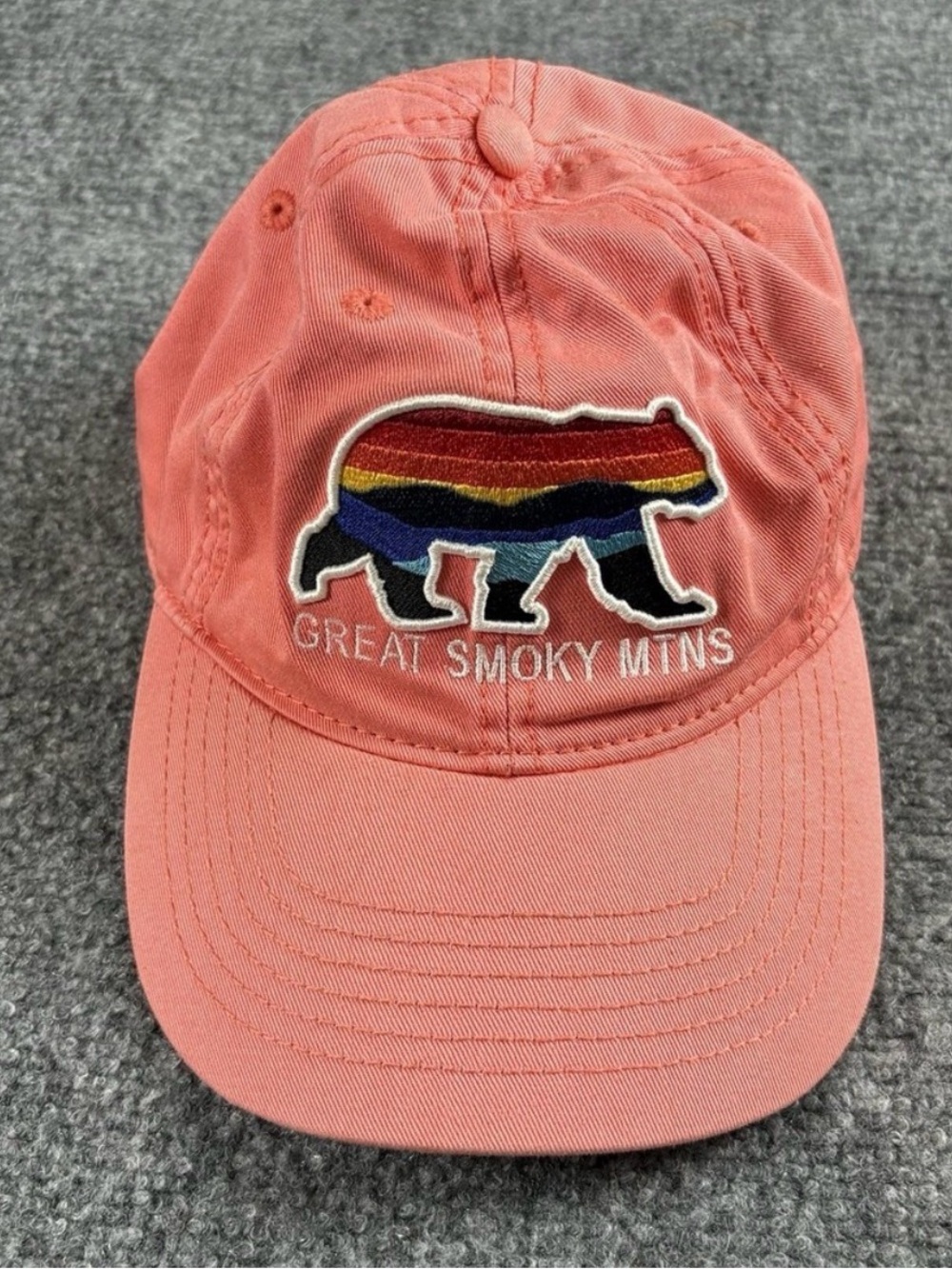 Women’s Coral Hat with Great Smoky Mountains Bear Patch
